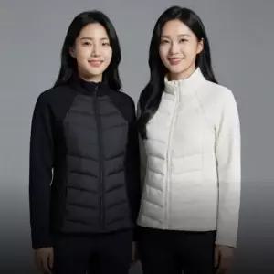 주머니없는 골프 여성 자켓 겨울 슬림 라이트 다운 재킷 방풍 패딩