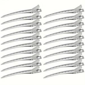 20개 금속 덕빌 헤어 클립   아메리칸 앨리게이터 스타일 긴 곱슬머리와 두꺼운 머리에 적합 이발소 품질