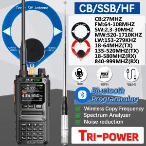 바제톤 BJ-7800 무전기 장거리 SW MW LW AM SSB CB 10W 무선 블루투스 전화 프로그래밍 NOAA 양방향 RT-920