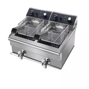 업소용 닭튀김기 튀김기 10L+10L 치킨 핫도그 대용량 전기