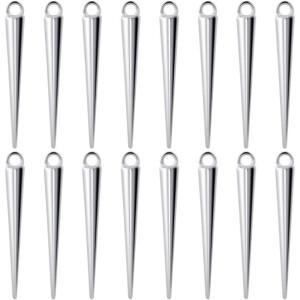 스파이크 참 비즈 콘 참  골동품 실버 고딕 롱 콘  빈티지 원형 고스 대량 제작 키트  1 박스 50 개