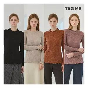 [태그미]25FW기모 웜 플리츠 블라우스 4종, 여성