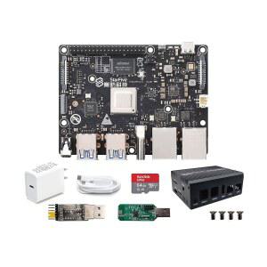 VisionFive2 오픈 소스 RISC-V 리눅스 싱글 보드 컴퓨터, StarFive JH7110 64비트 쿼드코어 CPU, IMG BXE-4-32 GPU LPDDR4 8GB RAM, 듀얼 기가비트 네트워크, 지원 데비안(WiFi 6 동글 포함)