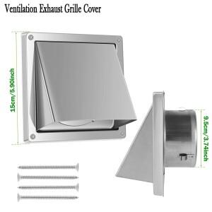 304 스테인레스 스틸 배출구 가열 냉각 통풍구 캡 4 인치 건조기 커버 공기 덕트 환기 배기 그릴
