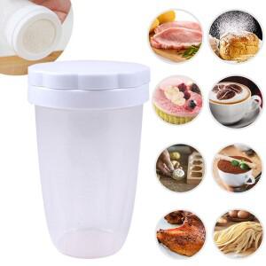 뚜껑이 있는 홈 베이킹 밀가루 디스펜스 도구호환용 주방 파우더 슈가 쉐이커 더스터 액세서리