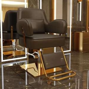 회전 미적 이발사 의자  황금 전문 미용 페디큐어 살롱 가구