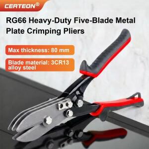 중형 5날 수동 케이블 커터 24~28관 HVAC 보일러 압착용 스테인리스 미끄럼 방지 그립 산업용 도구