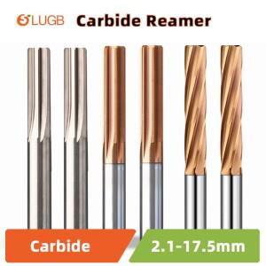 SLUGB 2.1mm~17.5mm 초경 기계 리머 직선 홈 4/6F 공차 H7 Harened Steel 금속 커터 CNC 내부 구멍