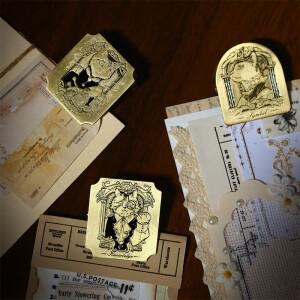 저널 GO 노블 캣 브라스 클립 아트 드로잉 페이퍼 북 여행자 노트북 액세서리 플래너 장식 학교용