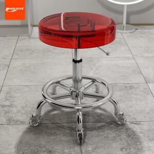 AOLIVIYA 대형 산업용 회전 헤어 살롱 특수 의자  아크릴 리프팅 도르래 라운드  스테인레스 스틸  미용실