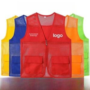 메쉬 조끼 맞춤 작업복 여름 유니폼 자원봉사자 프린트 활동 홍보 광고 면 폴리에스터 혼방