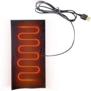 USB 의류 가열 패드  일정한 온도  20x10cm  5V 전기 시트 온열 조끼 재킷  수유 병