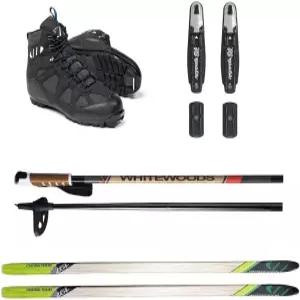 화이트우드 성인 NNN 크로스 컨트리 스키 패키지 207cm - 바인딩 부츠 폴(49 180파운드 이상)