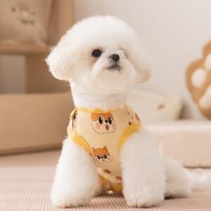 가을과 겨울용 애완동물 점프수트 귀여운 민소매 벨리밴드 홈웨어 네발 바지 잠옷 고양이 재킷 강아지
