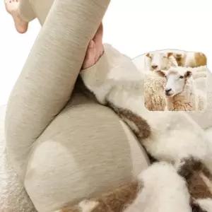 티류으스 임산부 캐시미어 실크 혼방 기모 레깅스 겨울 임부복 따뜻한 배압 없는 내복바지 WY