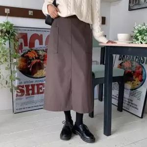 고품질 플레어스커트 더봄 바포투 새틴스커트 머메이드스 (WFKKOJ4)