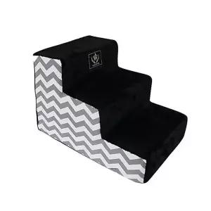 지그재그 침대 블랙 3단 북유럽밸런스 강아지 계단