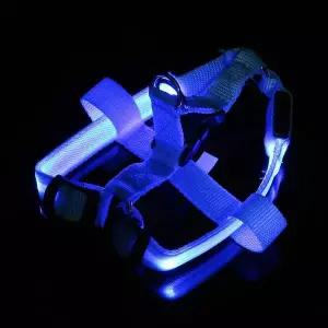 LED 강아지 하네스 꼭줄 편한 산책줄 빛반사가슴줄 빛반사산책줄
