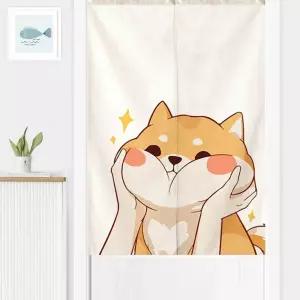 귀여운 도어 가리개 천 문 메모에 60x높이90 애견샵 가림막 커튼 파티션