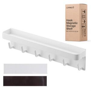 리빙유 초강력 자석 접착식 현관문 다용도 걸이 고리 후크 수납 선반