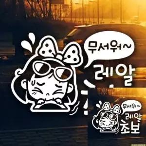 초보운전 안전 스티커 자동차용 반사 초보 운전 경험자용 (WFKKYIP)