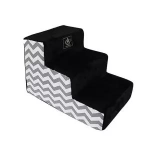 지그재그 침대 블랙 3단 북유럽밸런스 강아지 계단