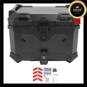 오토바이 리어 러기지 박스 방수 PU 가죽 내부 라이닝 45L 트렁크 테일 (헬멧, 장갑, 도구 보관용)