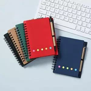 미니 수첩 볼펜 메모지 세트 스프링 점착지 노트 (KYR-WE4F9D4)