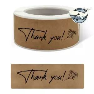 감사 메시지 스티커 크라프트 답례품 포장
