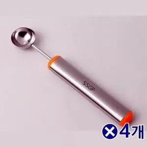 화채만들기 535KWH64 후르츠 스푼x4개 수박뜨기스푼 스텐 볼