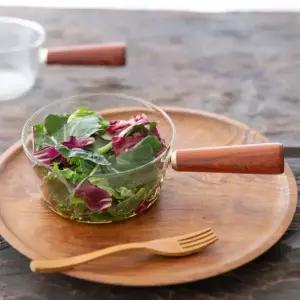 나무 손잡이 내열 유리 숙우 B타입 660ml 물병 다기 다관 찻잔 다기잔