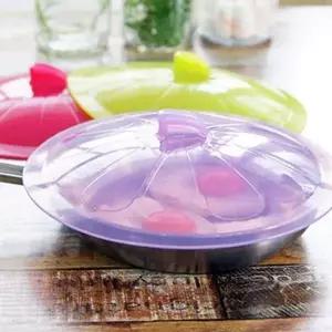 후라이팬 393KBO96 냄비 웍 실리콘 뚜껑 덮개 커버 소-퍼플