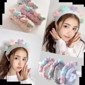 클렌징헤어밴드 러블리 하트 세안헤어밴드 데일리 세면 클렌징 샤워