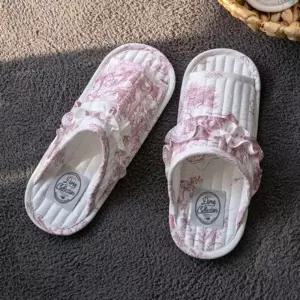 캐주얼 해피니 디오레룸 샌들 (핑크) 거실슬리퍼 인도어슈즈 다용도슬리퍼