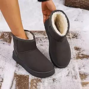 2색상 우먼 올데이윈터 롱부츠 통굽힐 털방한화