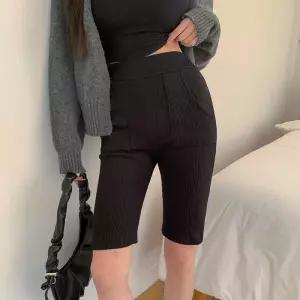 5부 코튼 골지 블랙 그레이 포켓 레깅스 필라테스 여자 운동복