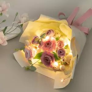 비누 러넌큘러스 조화 LED 스페셜 50cm 인테리어 꽃 선물 장식 기념일 졸업식
