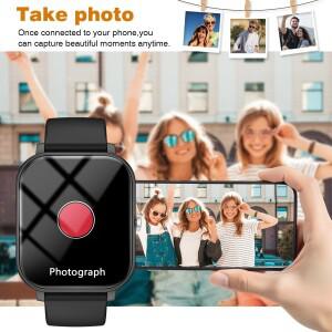 1.83인치 HD 스마트워치 1개 패션 BT 통화 및 날씨 확인 기능 스포츠 추적 안드로이드용
