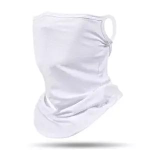 [하프클럽/]여름넥워머 윈드 멀티스카프 화이트 메쉬 귀걸이형