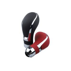 범호환  자동차 알루미늄 합금 가죽 기어 시프트 노브 수동 변속기 헤드 스틱 시프터 레버 AT MT