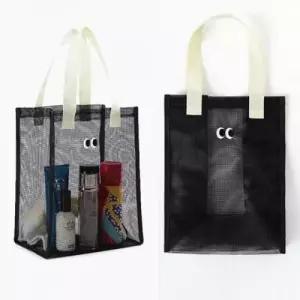 블랙 비치가방 피크닉 여름가방 메쉬가방 여름 WFLR545