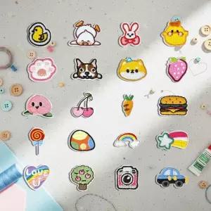 패치 세트 9개 가방 와펜 열접착 리본 꾸미기 옷 열접착패치 자수와펜 다리미패치 옷패치