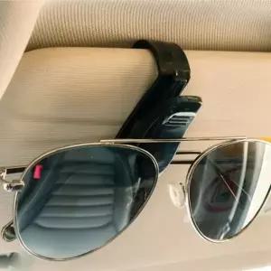 ( )차량 선글라스 클립 안경 거치대 안경 케이스 블랙