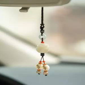 보리연꽃 차량용 행운부적 자동차 펜던트 액세서리 룸미러걸이