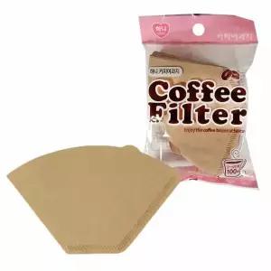 커피여과지 BRO933C9 5인용 2 2호 하니 100매 거름종이 커피메