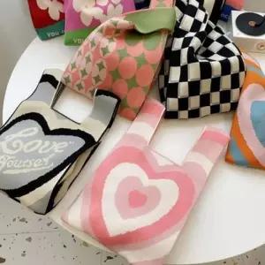 스트랩형 손목 니트탑 유니크 멀티파우치토트백 7color 손목파우치가방 파우치가방