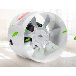 흰색 제트팬 원형 공업용 배기팬 댐퍼 사각환풍팬 100mm 혼합 커넥터 환풍기 4인치