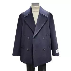 킨록 바이 앤더슨 캐시미어혼방 네이비 오버핏 피코트 [ LLO1417O LC ]