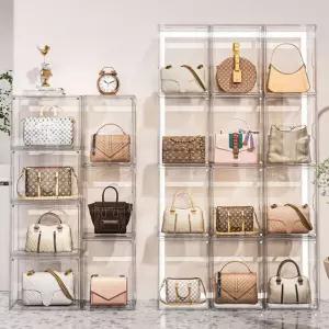 투명 아크릴 가방정리함 소형 중형 대형 특진열대 명품 신발보관함 피규어 장식장 수납함 선반 케이스