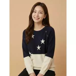 [꼼빠니아]별 배색 니트 CW22SL0402179A_P412321231